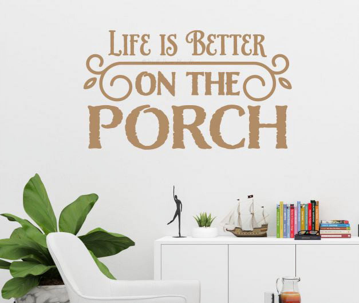 Life Is Better On The Porch Decal Quote Vinyl Wall Decor Stickers 36x20 ...