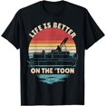 thumbnail image 1 of Life Is Better On The Toon Pontoon Boat Boater Funny Boating T-Shirt mens t shirt，black，women，funny，misfits，men，journey，t-shirt, 1 of 4