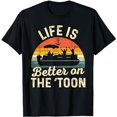 thumbnail image 1 of Life Is Better On The Toon Pontoon Boat Boating Fathers Gift T-Shirt, 1 of 5