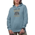 thumbnail image 1 of Life Is Better Outdoors, Light Blue Hooded Sweatshirt or Hoodie, XL, 1 of 5