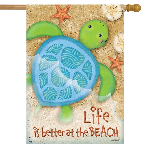 Briarwood Lane Life Is Better Turtle House Flag