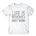thumbnail image 1 of Life Is Better With A Basset Hound T-Shirt 100% Cotton Premium Tee, 1 of 2