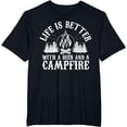 thumbnail image 1 of Life Is Better With A Beer And A Campfire - Camping Gift T-Shirt, 1 of 3