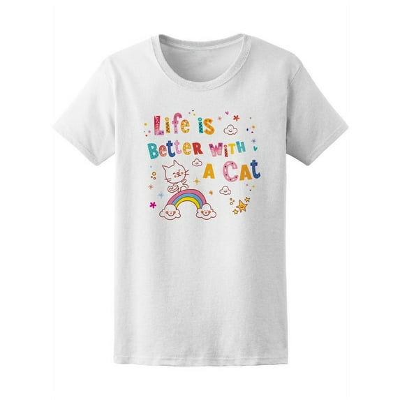 Life Is Better With A Cat Tee Women's -Image by Shutterstock