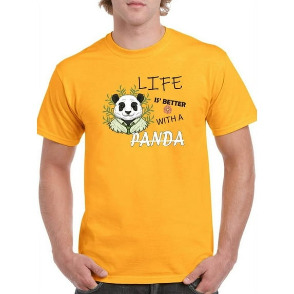 Life Is Better With A Panda T-Shirt Men -Image by Shutterstock, Male Small
