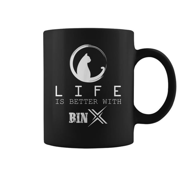 Life Is Better With Binx Cat Name Coffee Mugs