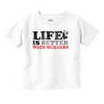 thumbnail image 1 of Life Is Better With Burgers Wimpy Toddler Boy Girl T Shirt Infant Toddler Brisco Brands 18M, 1 of 6