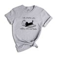 thumbnail image 1 of Life Is Better With Coffee Cats And Books Shirt, Cat Coffee Shirt, Cats And Books Shirt, Cat Lover Shirt, Cat Mom Shirt, Cute Cat Shirt, 1 of 1