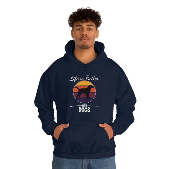Life Is Better With Dogs Unisex Heavy Blend™ Hooded Sweatshirt