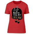 thumbnail image 1 of Life Is Better With Friends Fun T-Shirt Women -Image by Shutterstock, Female 3X-Large, 1 of 2