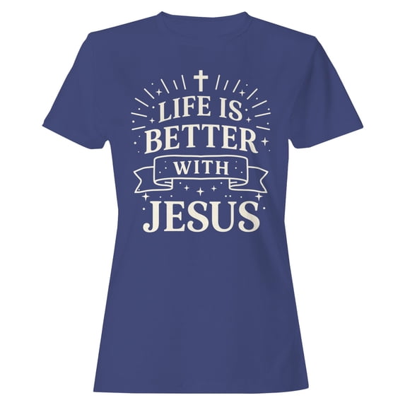 Life Is Better With Jesus Women's Light Pink T-shirt