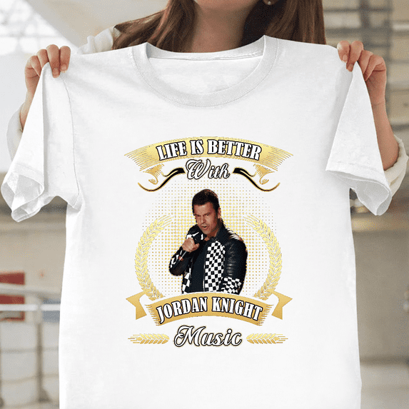 Life Is Better With Knight Rider Music NKOTB Fan Unisex T-Shirt, up to size 3XL.