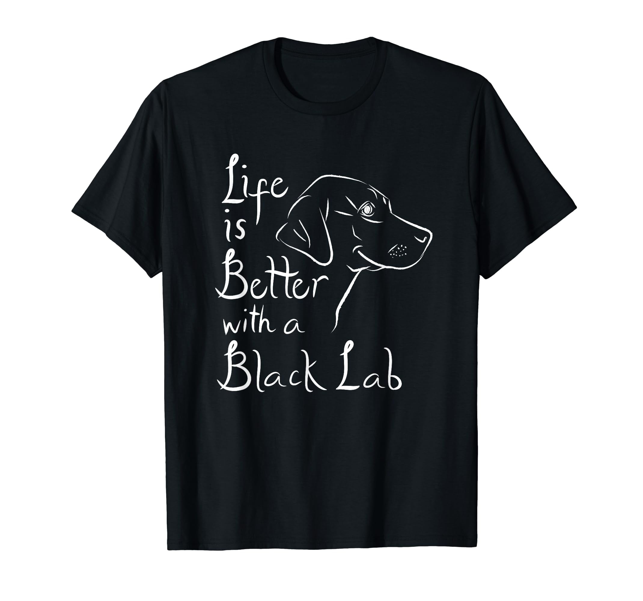 Life Is Better With Lab Clothes Black Labrador Retriever TShirt