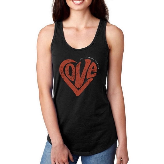 Life Is Better With Love Racerback Tank Women -Image by Shutterstock, Female x-Large