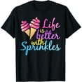 thumbnail image 1 of Life Is Better With Sprinkles T-Shirt Black Small, 1 of 4