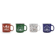Life Is Better at The Campsite Ceramic Mug Set 14oz Multicolor 4 Pack (53357)