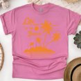 thumbnail image 1 of Life Is Better at the Beach T-Shirt – Tropical Palm Island Graphic Tee, Heliconia, Size 4XL, 1 of 6