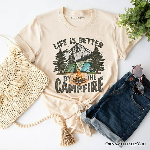 Life Is Better by the Campfire T-Shirt, Outdoors Camping Tee
