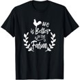 thumbnail image 1 of Life Is Better on the Farm Shirt Farmer Girl Farm Lover Tee T-Shirt men and women can wear, black, white, gifts., 1 of 4