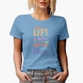 thumbnail image 1 of Life Is Better on the River Quote Art Merch Gift, Baby Blue T-Shirt, Medium, 1 of 5