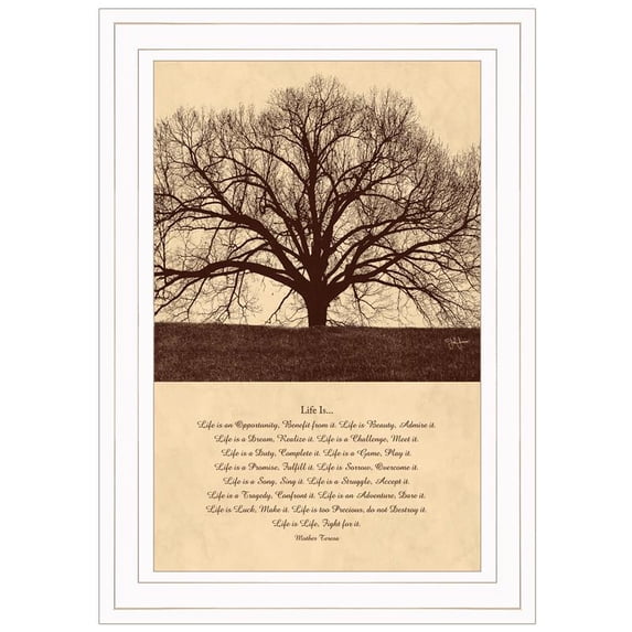 TrendyDecor4U Life Is By John Jones Ready To Hang Framed Print JJ463B-226G