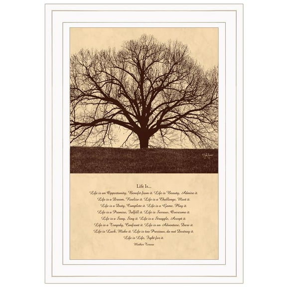 TrendyDecor4U Life Is By John Jones Ready To Hang Framed Print JJ463B-226G