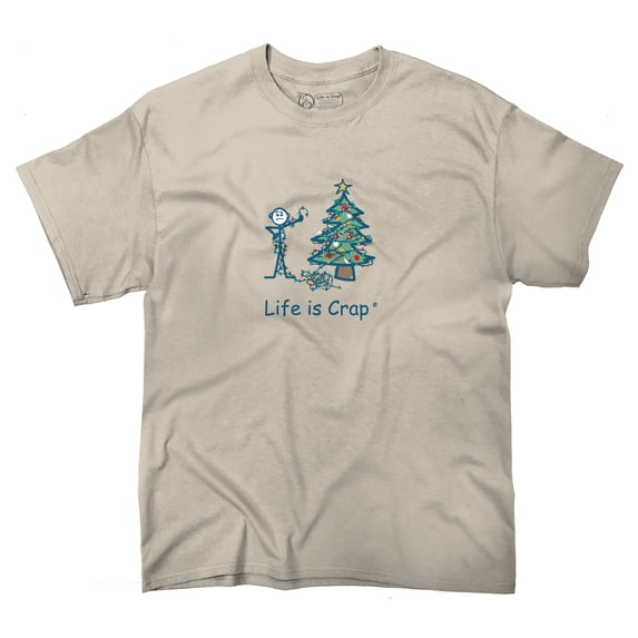 Life Is Crap Christmas Light Good Life Funny T Shirts Gift Ideas T-Shirt Tee by Life Is Crap