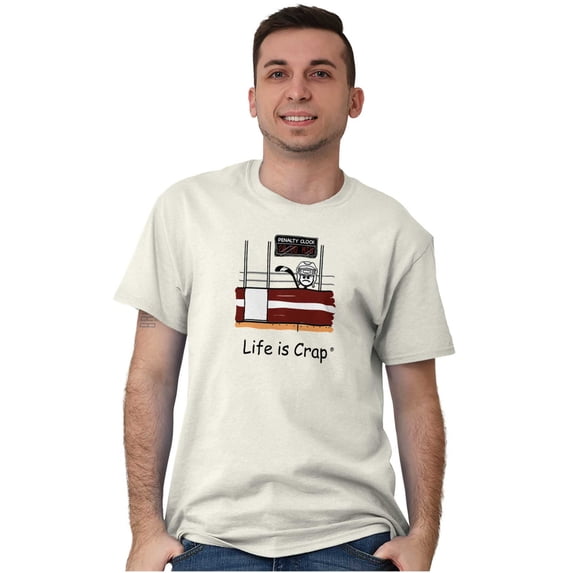 Life Is Crap Mens T-Shirts T Shirts Tees Tshirt Life is Crap Hockey Penalty Box Sports Gift