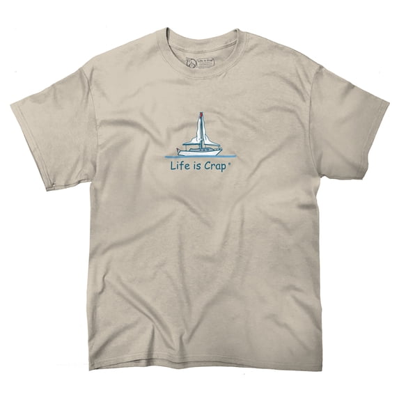 Life Is Crap Sailing No Wind Good Life Funny T Shirts Gift Ideas T-Shirt Tee by Life Is Crap