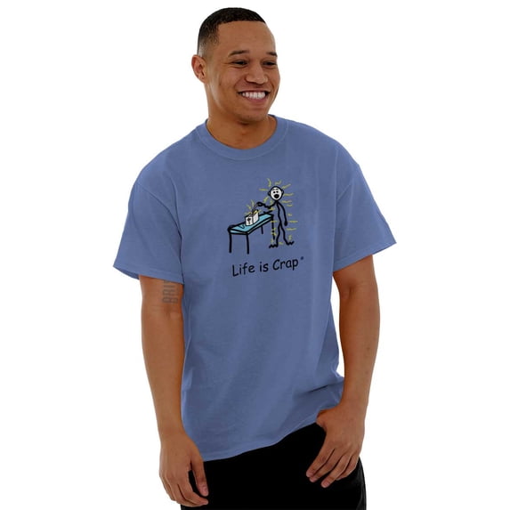 Life Is Crap Short Sleeve T-Shirt Tees Tshirts Life is Crap Electric Toaster Funny Unlucky