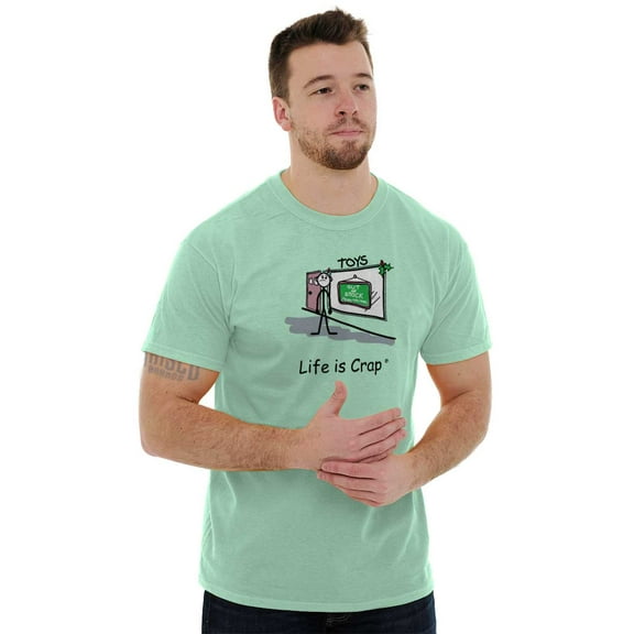 Life Is Crap Short Sleeve T-Shirt Tees Tshirts Life is Crap Out of Toys Funny Gift Idea