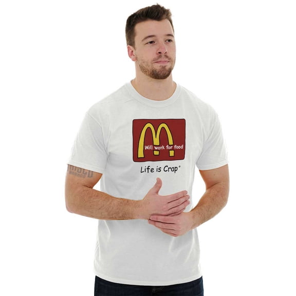 Life Is Crap Short Sleeve T-Shirt Tees Tshirts Life is Crap Will Work Fast Good Funny Shirt | Cool Gift I