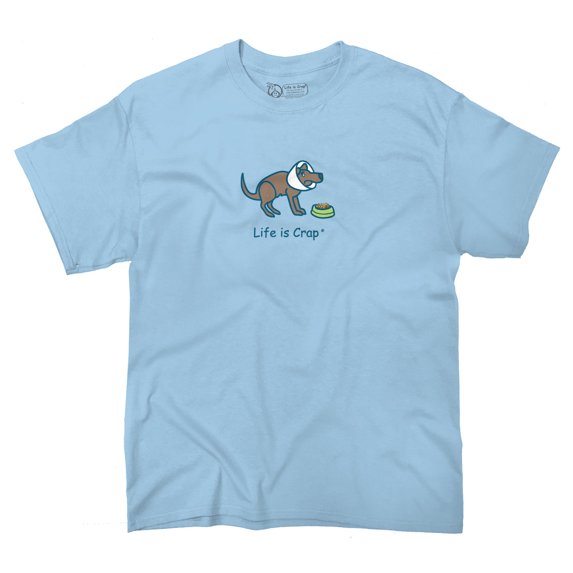 Life Is Crap Sick Doggie Good Life Funny T Shirts Gift Ideas T-Shirt Tee by Life Is Crap