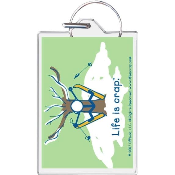 Life Is Crap - Skiing Keychain