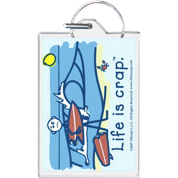 Life Is Crap - Surfing Keychain