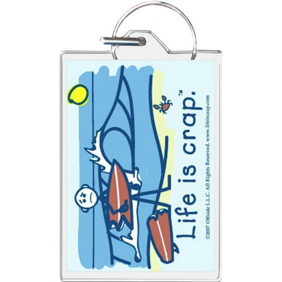 Life Is Crap - Surfing Keychain