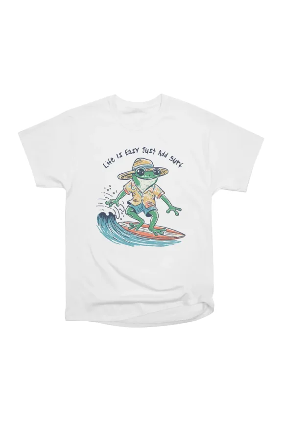 Life Is Easy Just Add Surf T-Shirt Tee Gift For Him Merch For Her Apparel For Friend