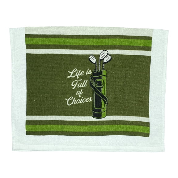 Life Is Full Of Choices Funny Golfing Club Tea Towel