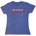 thumbnail image 1 of Life Is Full Of Disappointment Sarcastic Humor Novelty Funny Women's Casual Tees, 1 of 3