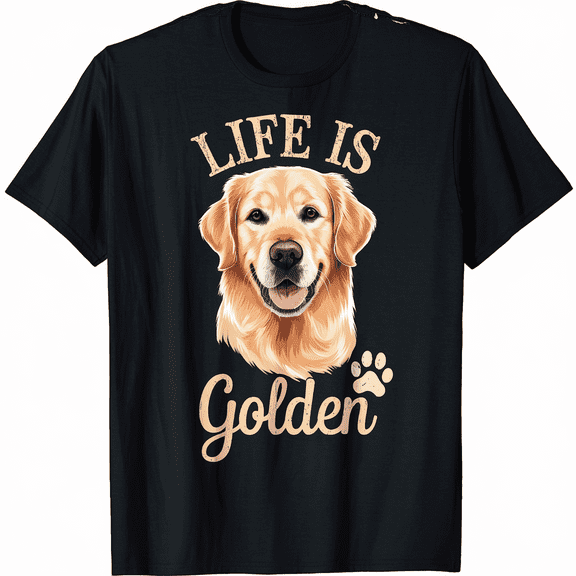 Life Is Golden - Dog Owner Golden Retriever Gift T-Shirt