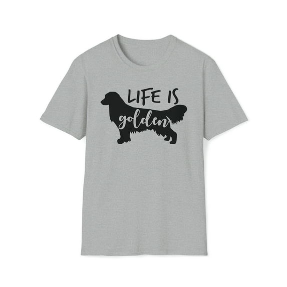 Life Is Golden, Gildan Unisex Softstyle Shirt, Retriever Graphic Tee, S-3XL