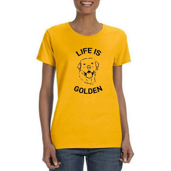 Life Is Golden T-Shirt Women -Smartprints Designs, Female x-Large
