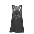 thumbnail image 1 of Life Is Golden With My Doodle Women's Fashion Sleeveless Flowy Racerback Workout Yoga Tank Top Charcoal Grey X-Large, 1 of 3