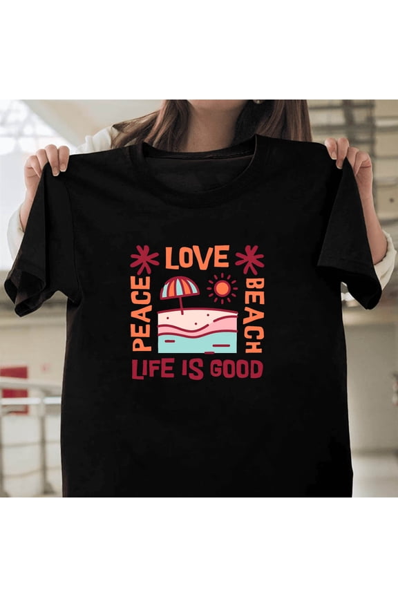 Life Is Good Happy Chill Mood Optimistic Positive Vibes Brand Logo Art T50826 Unisex Graphic T-Shirt Soft Cotton, Sizes S-5XL