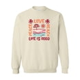 thumbnail image 1 of Life Is Good Happy Chill Mood Positive Vibes Quote Gift Sweatshirt, 1 of 3