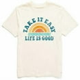thumbnail image 1 of Life Is Good Large Men's Take It Easy Rainbow Waves Short Sleeve Tee, 1 of 2