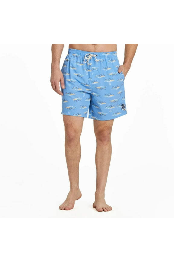 Men's Board Beach Shorts Blue Boat Size L Americana