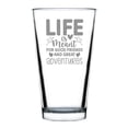 thumbnail image 1 of Life Is Meant For Good Friends And Great Adventures Pint Glass, Hand Engraved 16oz Etched Friendship , Adventure Mug, 1 of 5
