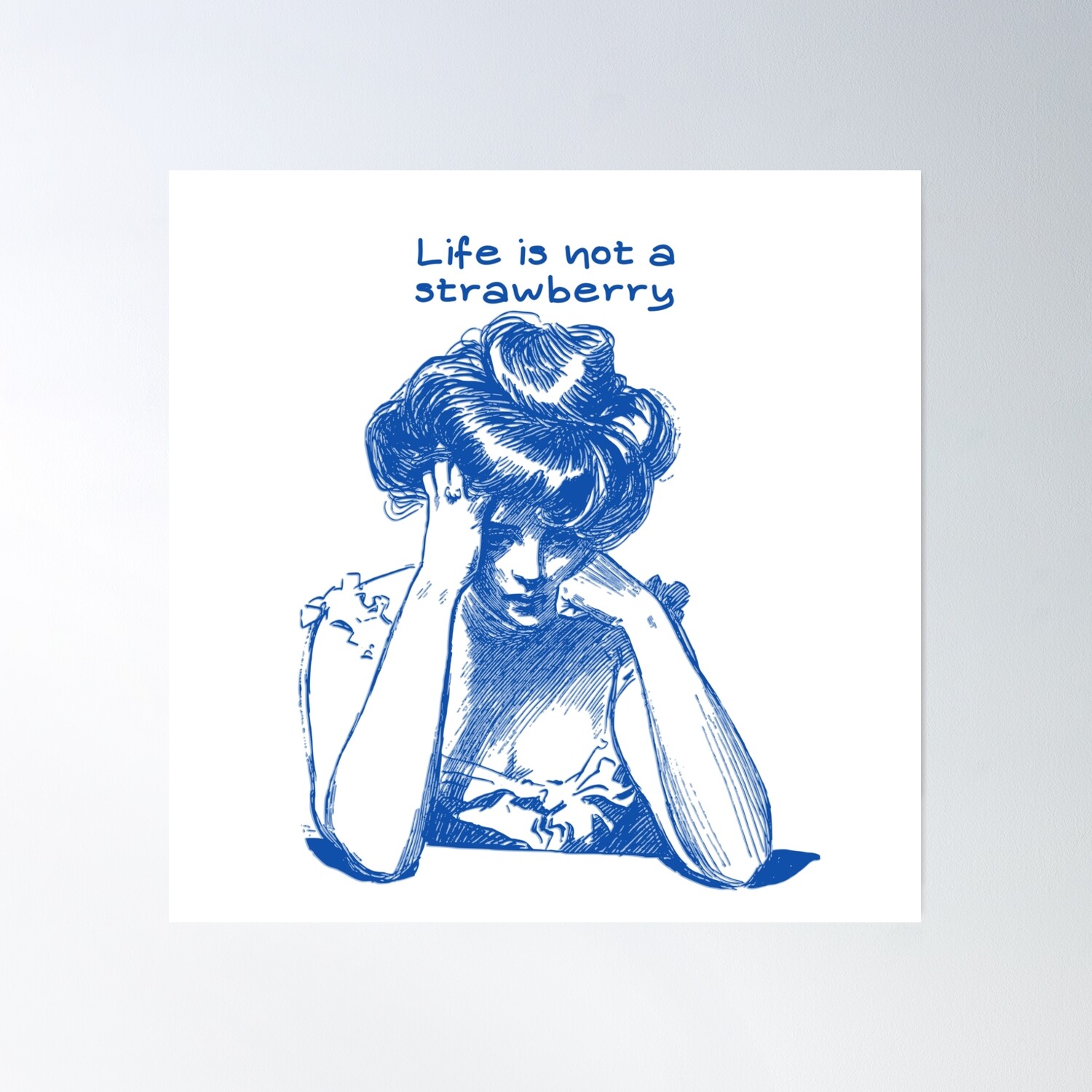 Life Is Not A Strawberry Poster Wall Art, Modern Wall Decor, 24x24 ...