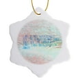 thumbnail image 1 of 3drose, Life Is Not Measured by Inspirational Words Motivational, 3 inch Snowflake Porcelain Ornament, 1 of 7